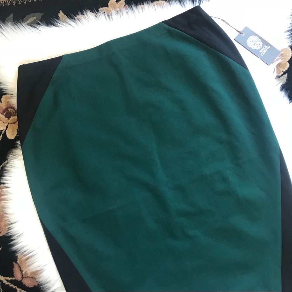 Vince Camuto Green and Black Pencil Skirt Size M - Picture 7 of 7